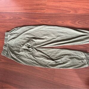 Olive Green Jogger Pants - Casual Elastic Waist